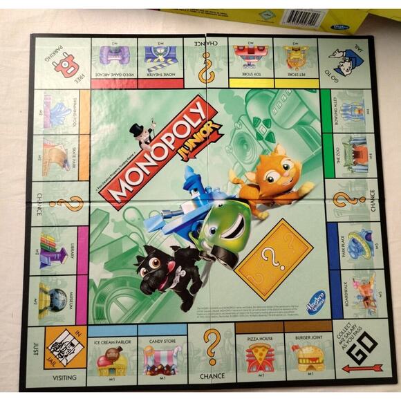 Hasbro Monopoly Junior Board Game - Good Condition - Clean - Missing 1 Chance - Picture 4 of 5